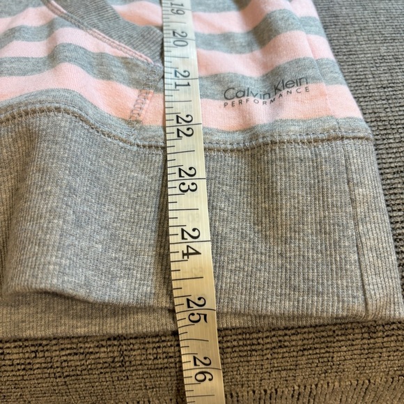 Calvin Klein Performance Pink Gray Striped Jacket Quick Dry Size Large - Picture 10 of 10